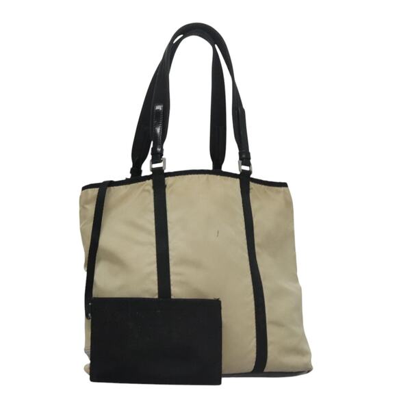 PRADA Tote Bag Nylon Beige - Picture 1 of 13